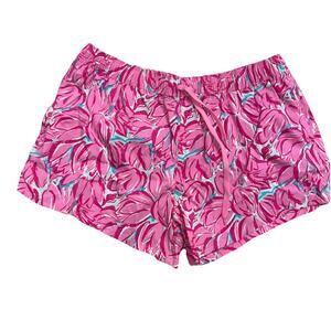 lauren james shorts pink tulips size Large (a23)